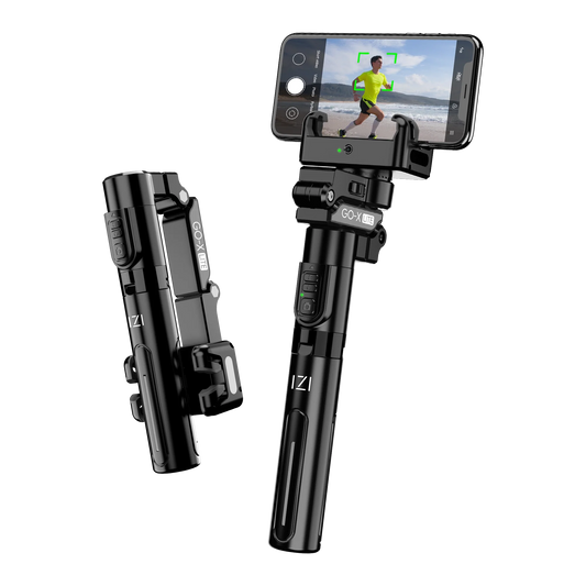 IZI GO X Lite Smartphone Gimbal Stabilizer with Built in Extendable Telescopic Rod | AI Tracking & Remote Control | 6H Battery | 310g Payload