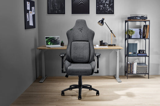 Razer Iskur XL Fabric Gaming Chair: Ergonomic Lumbar Support System - Ultra-Soft, Spill-Resistant Fabric Foam Cushions - 4D Armrests - Engineered to Carry- Foam Head Cushion - Dark Gray RZ38-03950300-R3U1