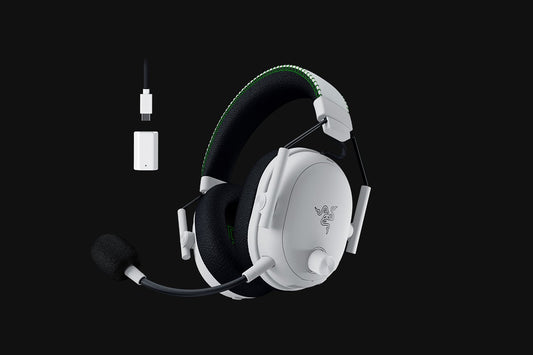 Razer BlackShark V3 Pro for Xbox white wireless ANC gaming headset, side view