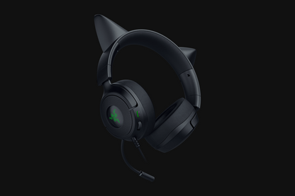 Razer Kraken Kitty V3 X black kitty-ear headset with HyperClear bendable mic