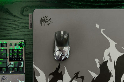 Razer DeathAdder V4 Pro NiKo Edition gaming mouse showing buttons and optical scroll wheel