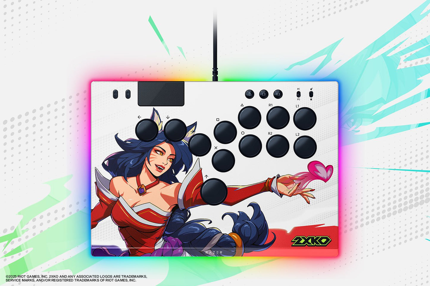 Razer Kitsune 2XKO Edition – All-Button Leverless Arcade Controller (PS5/PC)