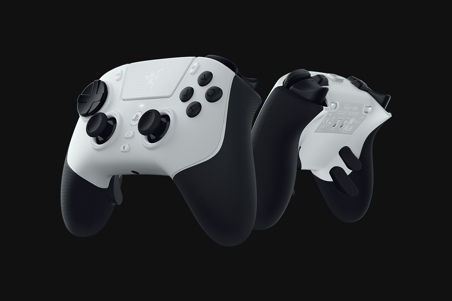 Razer Raiju V3 Pro white controller back buttons and triggers detail