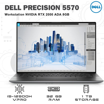 Dell Precision 5570 refurbished mobile workstation - alternate view