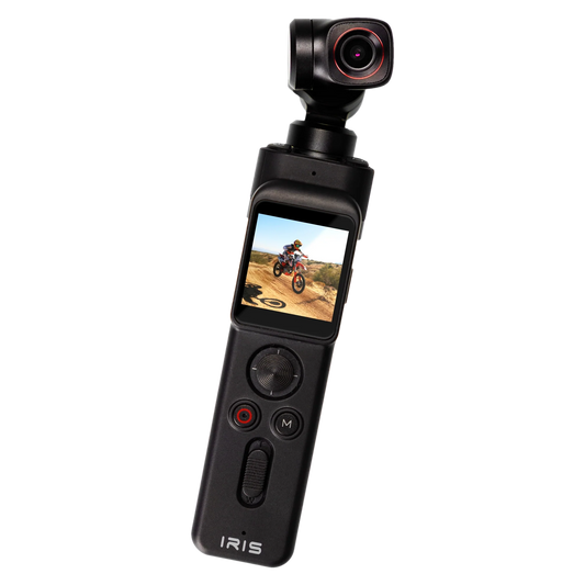 IZI IRIS Detachable Pocket Gimbal Vlogging Camera, 512GB Storage Supported, 160mins Battery, AI Tracking