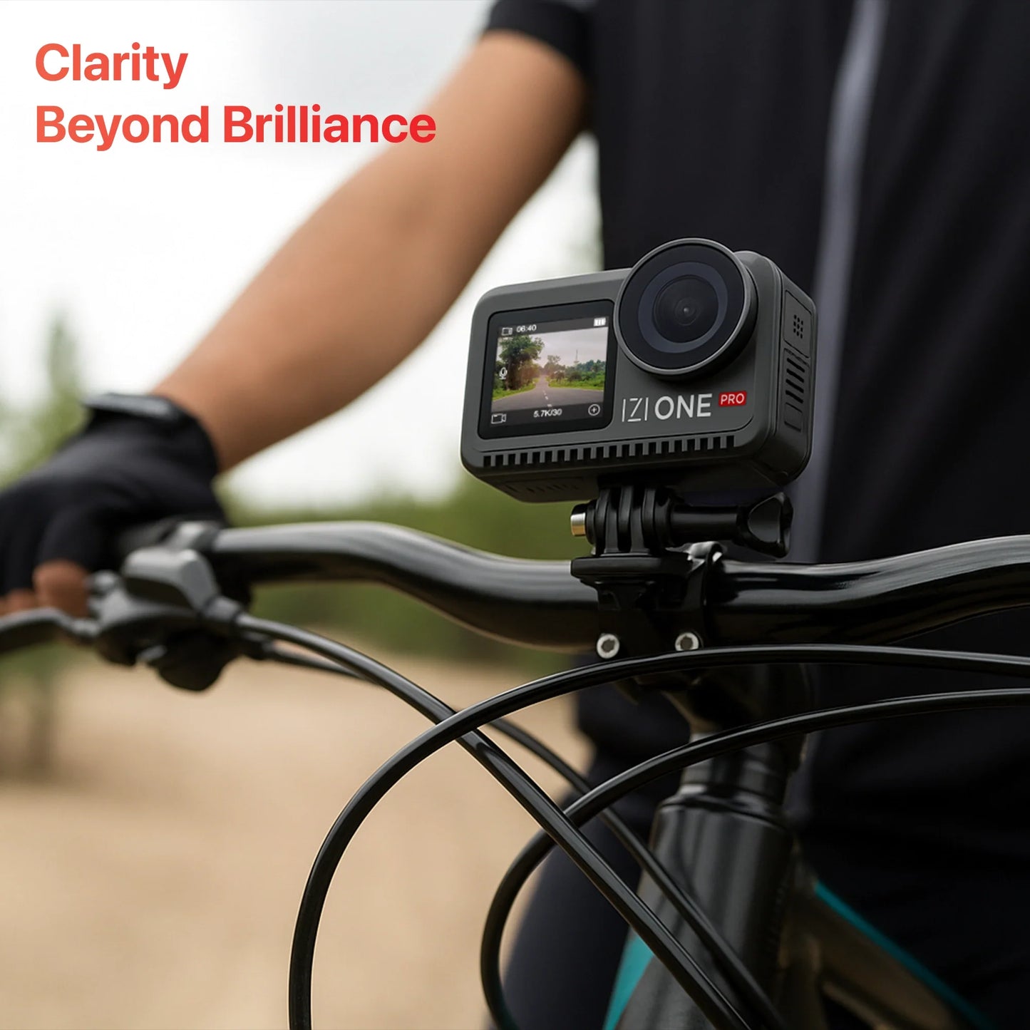 IZI One Pro 5.7K Action Camera with Sony STARVIS Sensor | 20M Body Waterproof | Dual OLED Screens | 240 Min Battery | 6-Axis Stabilization | Reels, Vlogs & Bikes