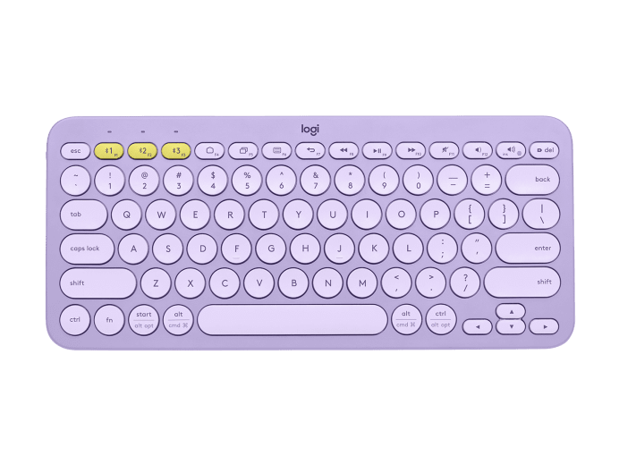 Logitech K380 Multi-Device Bluetooth Keyboard-KEYBOARD-Logitech-Lavender Lemonade-computerspace