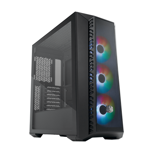 Cooler Master MB520 Mesh Computer Case Black 3 x 120mm ARGB Fans Pre-Installed Type C Connector in Front Top Removable 360mm Radiator Support High Airflow Case PWM & ARGB Hub Included