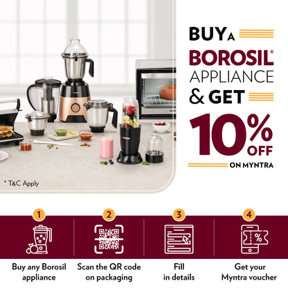 Borosil SmartKook PC13 Induction Cooktop 1400W – 7 Cooking Modes, Touch Control Glass Panel