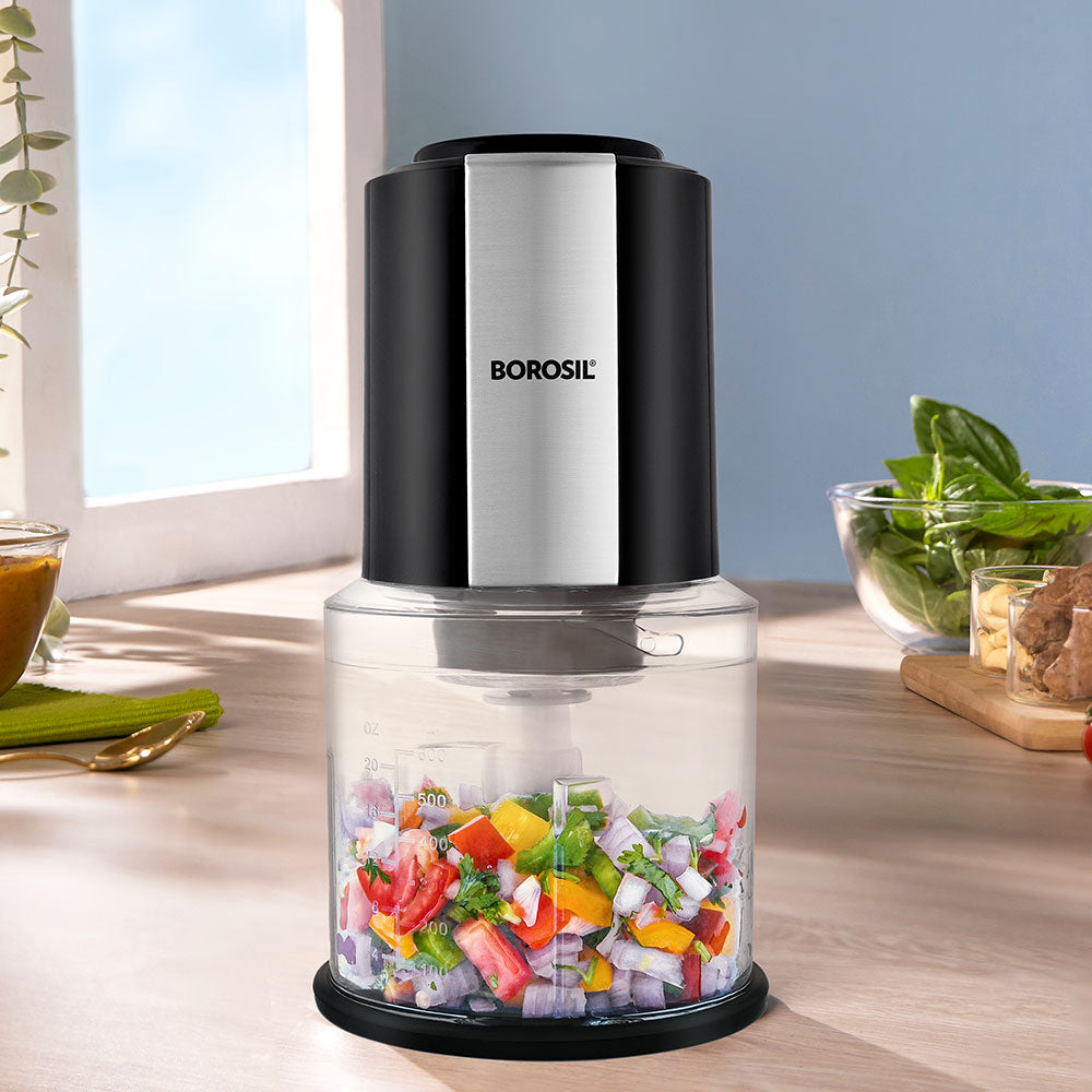 Borosil Chef Delite Chopper with 2 blade sets