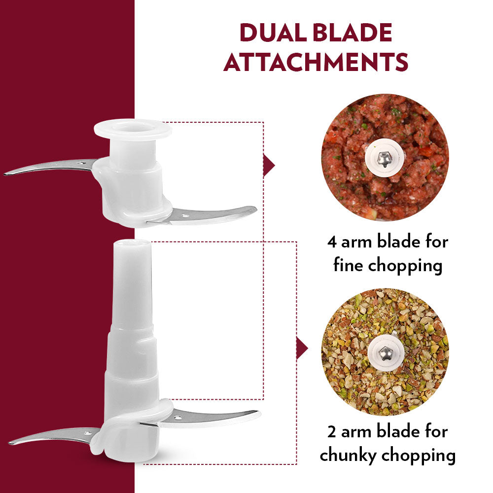 Borosil Chef Delite Chopper with 2 blade sets
