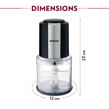 Borosil Chef Delite Chopper with 2 blade sets
