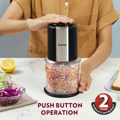 Borosil Chef Delite Chopper with 2 blade sets