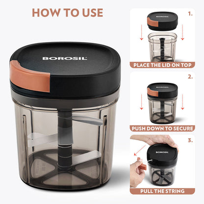 Borosil EazyPull Chopper