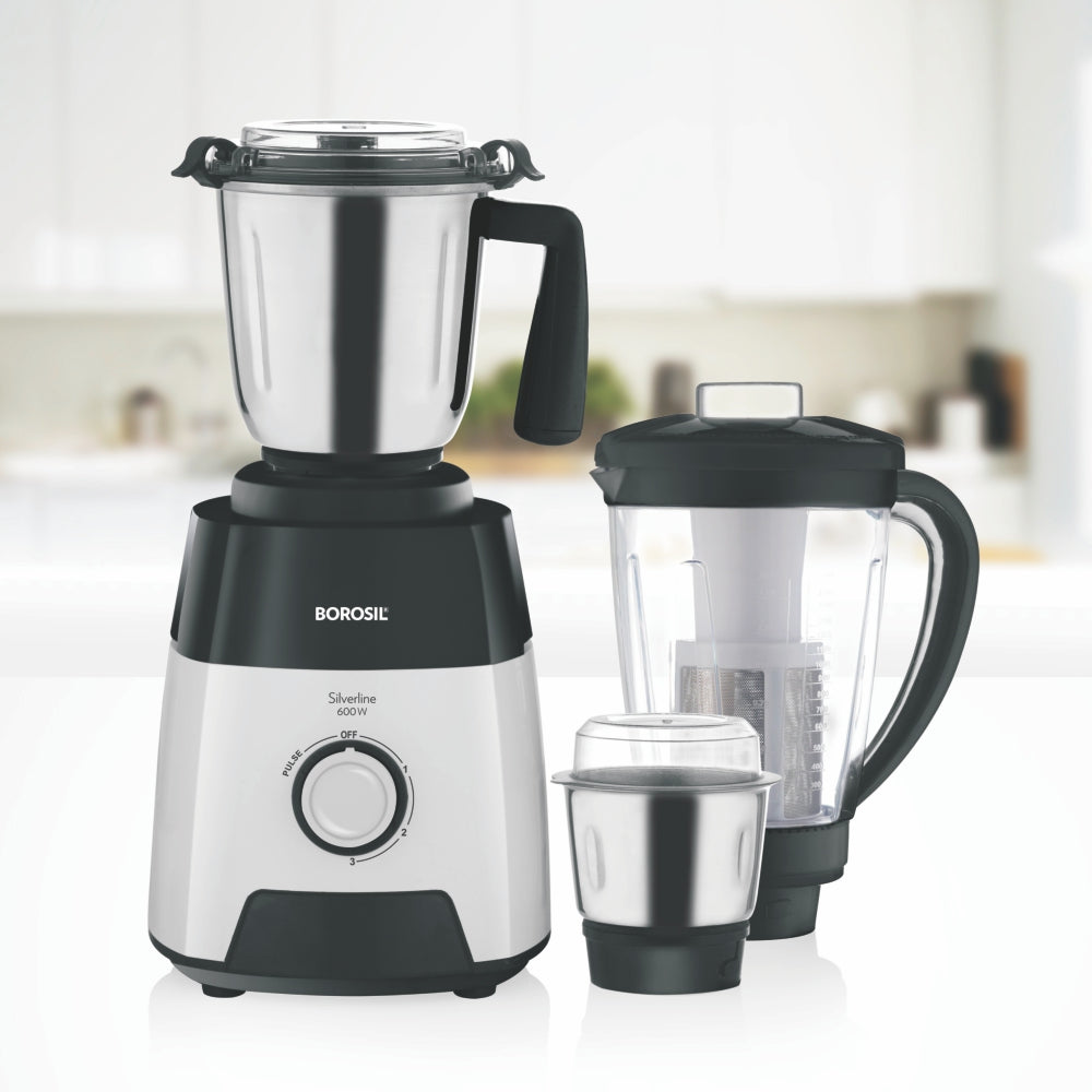 Borosil Silverline Mixer-Grinder W15