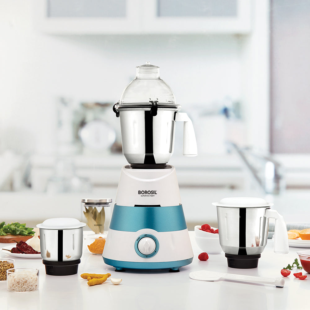 Borosil Supermax Mixer Grinder - Blue