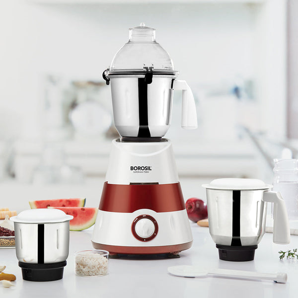 Borosil Supermax Mixer Grinder - Red