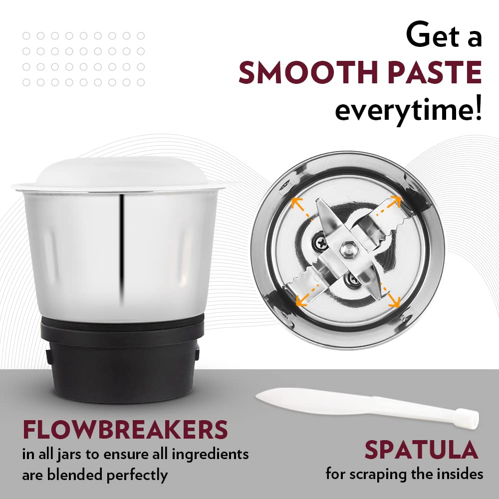 Borosil Supermax Mixer Grinder - Red