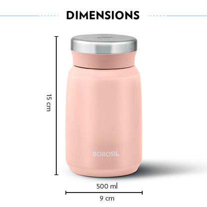 Carry Mate Food Jar, Pink, 500ml