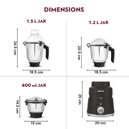 Borosil Grande Mixer Grinder