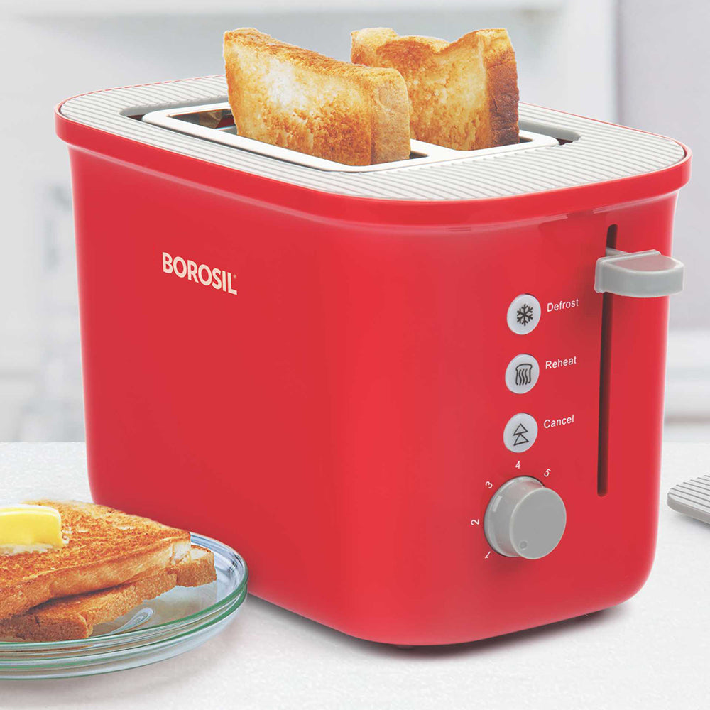 Borosil Krispy Pop-up Toaster, Red – Computerspace