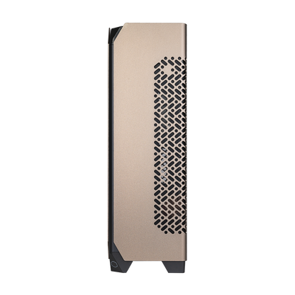 Cooler Master NCORE 100 MAX Bronze ITX SFF Tower Case, Custom 120mm AIO, 850W SFX Gold ATX3.0 PSU, 4 Slot GPU, Vertical Mount GPU, PCIe 4.0 Riser, Anodized Aluminum, USB Type C (NR100-ZNNN85-SL0)