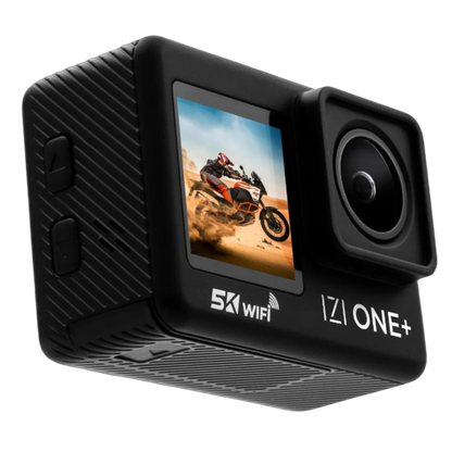 IZI ONE Plus 5K Action Camera – 6-Axis, 110ft Waterproof, Fast Charge