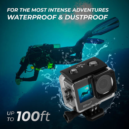 IZI ONE Plus 5K Action Camera – 6-Axis, 110ft Waterproof, Fast Charge