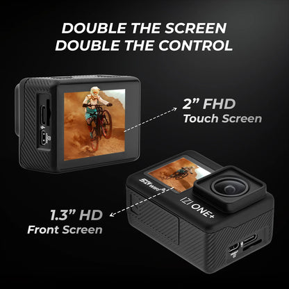 IZI ONE Plus 5K Action Camera – 6-Axis, 110ft Waterproof, Fast Charge