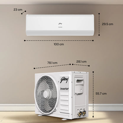 Godrej 2 Ton 3 Star Split Inverter AC – 5-in-1 Convertible, 52° Heavy Duty Cooling (24J3TS, 2026 Model)