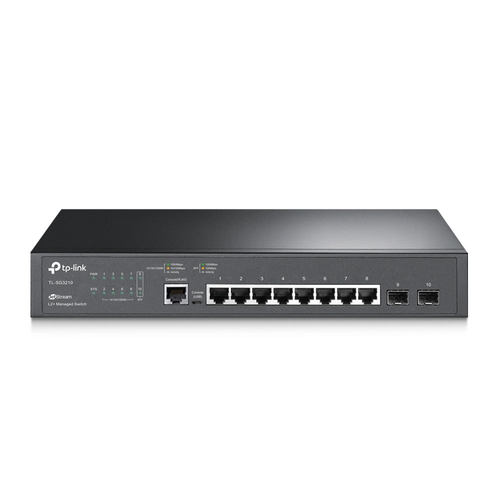 TP-Link Switch TL-SG3210 8-Port Giga L2+ Managed w/ 2 SFP