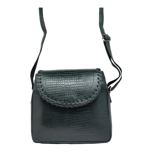 Regal Pixies Genuine Leather Ladies Sling Bag | Olive Green