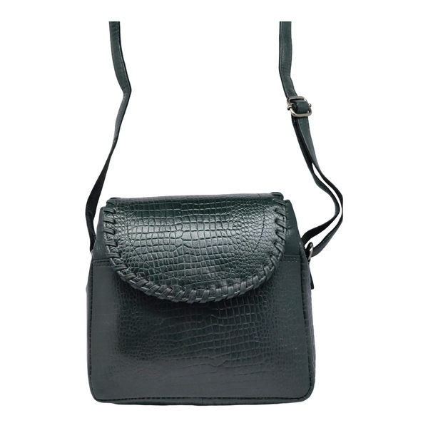 Regal Pixies Genuine Leather Ladies Sling Bag | Olive Green