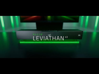 Razer Leviathan V2: Multi-Driver PC Gaming Soundbar with Subwoofer - THX Spatial Audio - Compact Design - Chroma RGB - Bluetooth 5.2 - for PC,TV, Desktop/Laptop, Smartphones, Tablets & Nintendo Switch