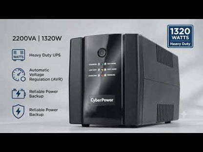 CyberPower UT2200E 2200VA / 1320W Line-Interactive UPS | AVR | Heavy Duty Power Backup