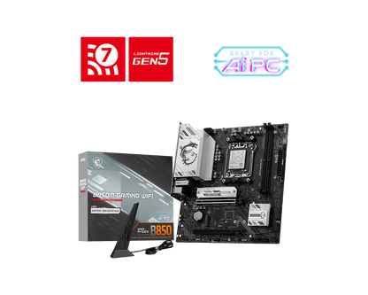 MSI MAG B850M GAMING WIFI AMD AM5 Micro-ATX Motherboard (DDR5, PCIe 5.0)