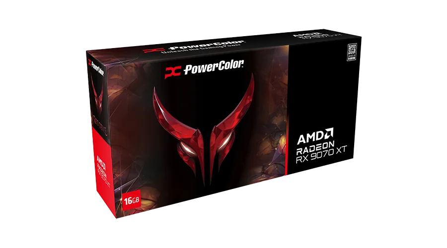 PowerColor Red Devil AMD Radeon RX 9070 XT 16GB GDDR6 OC Graphics Card (RX9070XT 16G-E/OC)