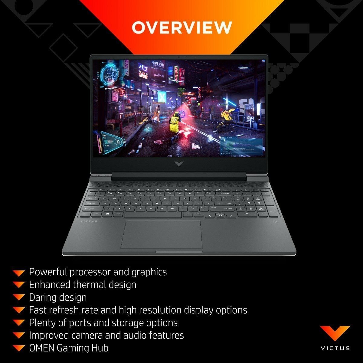 Refurbished HP VICTUS 15 FA1134TX 8X059PA Intel i7 12650H Processor 16GB RAM 512GB SSD Nvidia RTX 3050 6GB Graphics Win 11 Home 15.6 inch