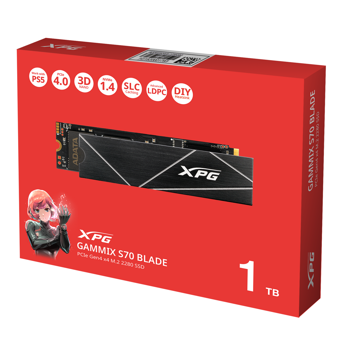 XPG GAMMIX S70 BLADE PCIe Gen4x4 M.2 2280 Solid State Drive