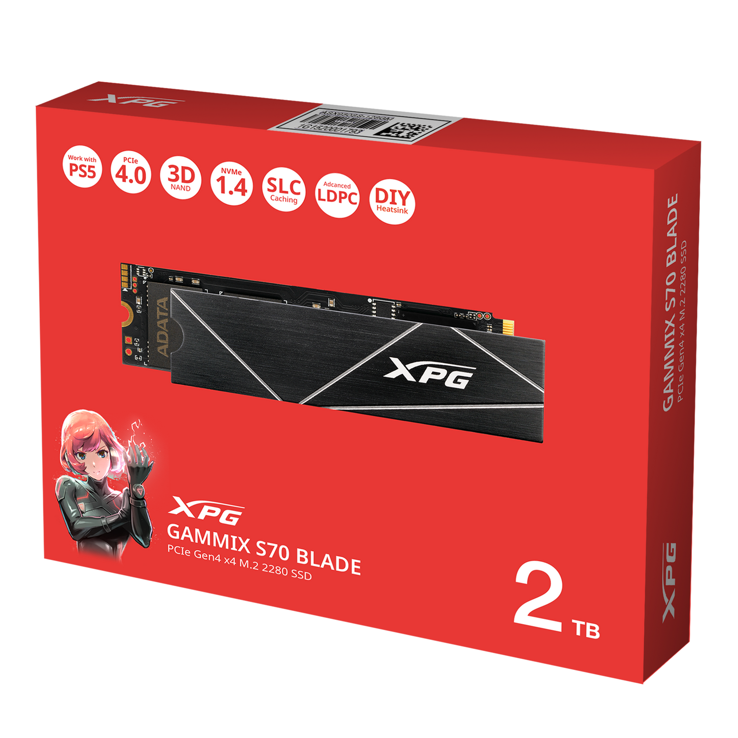 XPG GAMMIX S70 BLADE PCIe Gen4x4 M.2 2280 Solid State Drive