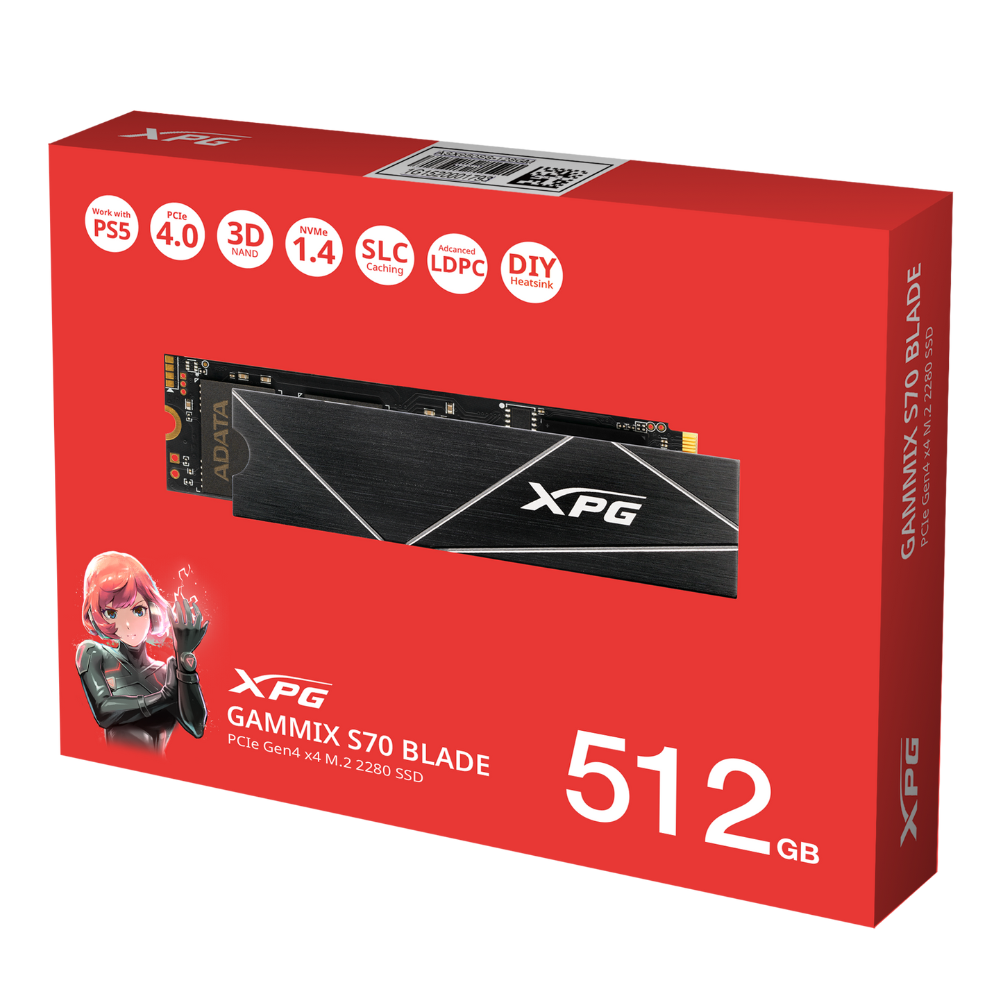 XPG GAMMIX S70 BLADE PCIe Gen4x4 M.2 2280 Solid State Drive