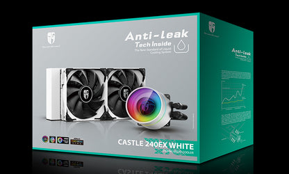 Deepcool CPU Liquid Cooler CASTLE 240 EX WH Anti leak Technology