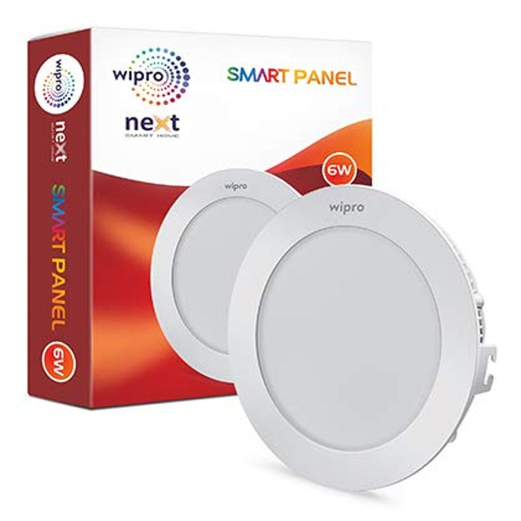 Wipro Garnet Smart Bluetooth Mesh Panel 6W DS30600-Smart Light-Wipro-computerspace