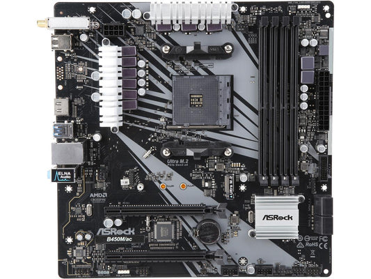 ASRock B450M AC WiFi Motherboard