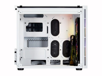 CORSAIR Crystal Series 280X RGB Tempered Glass Micro ATX Case White Cabinet