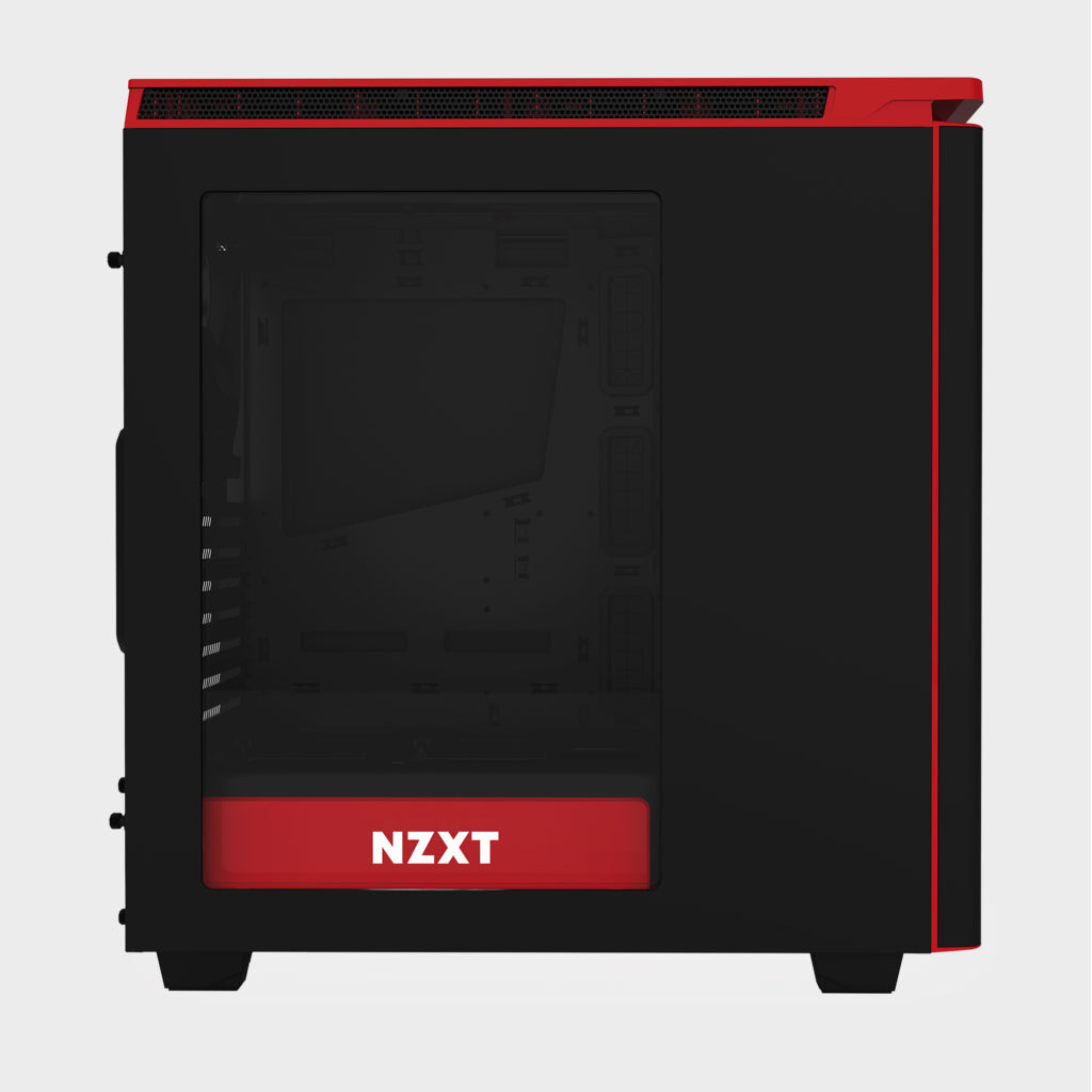 NZXT H440 Mid TowerComputer Case Matt Black/Red