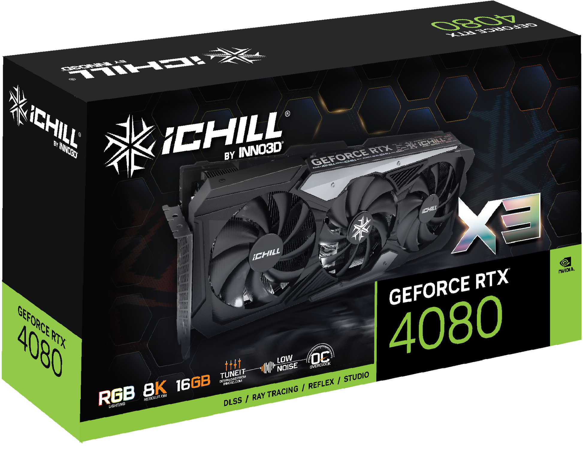 Inno3d Geforce RTX 4080 ICHILL X3 16GB Gaming Graphics Card-GRAPHICS CARD-INNO3D-computerspace