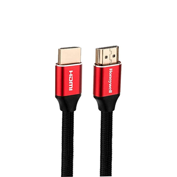 Honeywell 8K Ultra High speed HDMI Ver 2.1 cable with Ethernet - 2M, Red/Black/Gold