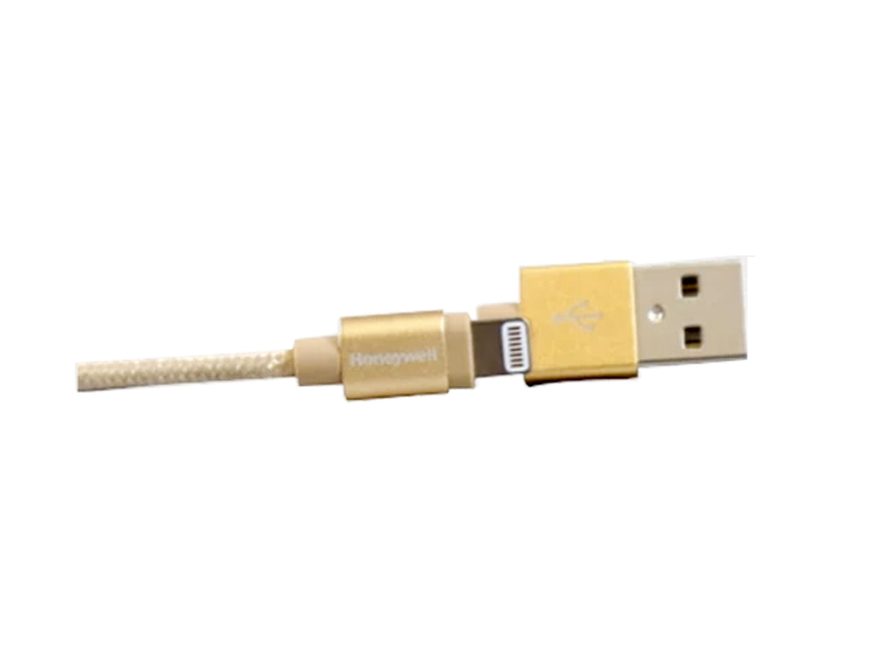 Honeywell Apple Lightning Sync & Charge Cable 1.2 Mtr (Braided) Gold