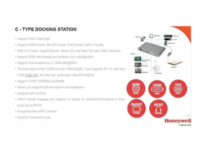 Honeywell HC000005/LAP/CDK Type-C Docking Station (Grey)